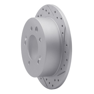 R1 07-10 Hyundai Elantra Rear Right Drilled & Slotted Geo-Carbon Rotor