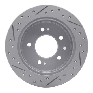 R1 07-10 Hyundai Elantra Rear Right Drilled & Slotted Geo-Carbon Rotor