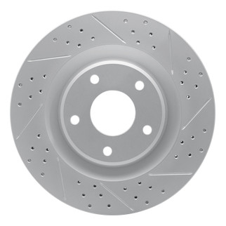 R1 05-13 Cadillac Xlr Front Right Drilled & Slotted Geo-Carbon Rotor