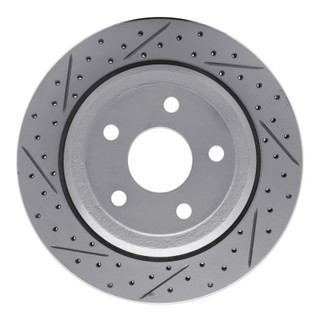 R1 11-25 Dodge Durango Rear Right Drilled & Slotted Geo-Carbon Rotor