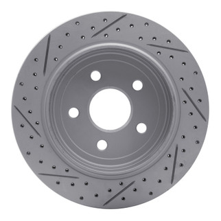 R1 11-25 Dodge Durango Rear Right Drilled & Slotted Geo-Carbon Rotor