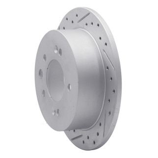 R1 07-10 Hyundai Elantra Rear Left Drilled & Slotted Geo-Carbon Rotor