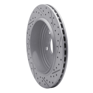 R1 11-25 Dodge Durango Rear Left Drilled & Slotted Geo-Carbon Rotor