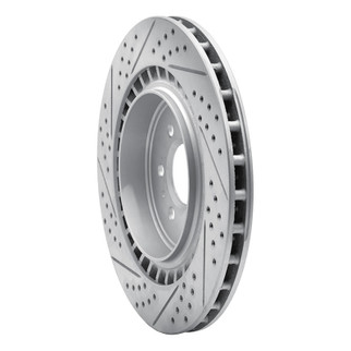 R1 04-11 Cadillac Sts Rear Right Drilled & Slotted Geo-Carbon Rotor