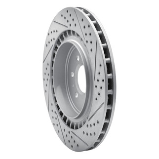 R1 04-11 Cadillac Cts Rear Left Drilled & Slotted Geo-Carbon Rotor