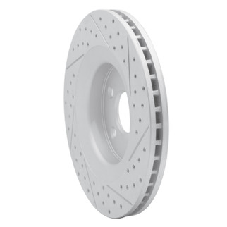 R1 06-10 Jeep Grand Cherokee Front Left Drilled & Slotted Geo-Carbon Rotor