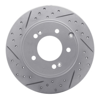 R1 05-20 Hyundai Tucson Rear Right Drilled & Slotted Geo-Carbon Rotor