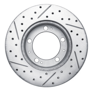 R1 87-89 Porsche 944 Excl Turbo Front Right Drilled & Slotted Geo-Carbon Rotor