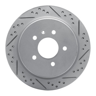 R1 03-11 Cadillac Sts Rear Right Drilled & Slotted Geo-Carbon Rotor