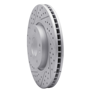 R1 05-24 Hyundai Sonata Front Left Drilled & Slotted Geo-Carbon Rotor
