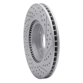 R1 05-24 Hyundai Sonata Front Left Drilled & Slotted Geo-Carbon Rotor