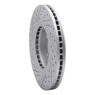 R1 04-11 Hyundai Azera Front Right Drilled & Slotted Geo-Carbon Rotor