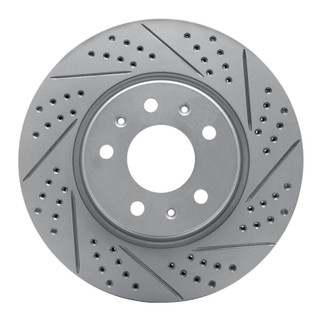 R1 03-08 Cadillac Seville Front Right Drilled & Slotted Geo-Carbon Rotor