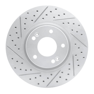 R1 04-11 Hyundai Xg350 Front Left Drilled & Slotted Geo-Carbon Rotor