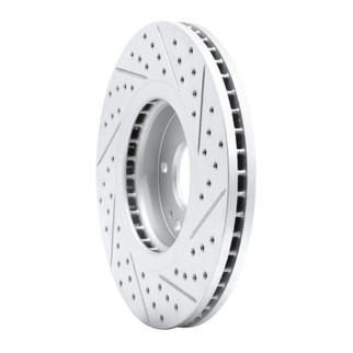 R1 04-11 Hyundai Xg350 Front Left Drilled & Slotted Geo-Carbon Rotor