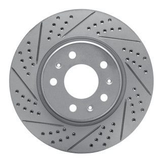 R1 03-08 Cadillac Cts Front Left Drilled & Slotted Geo-Carbon Rotor