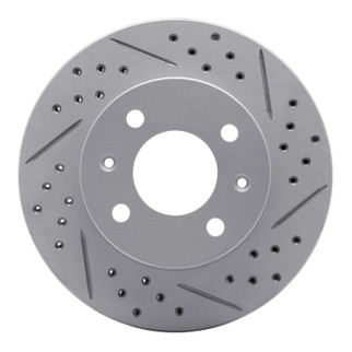 R1 03-06 Dodge Verna (Mexico) Front Right Drilled & Slotted Geo-Carbon Rotor