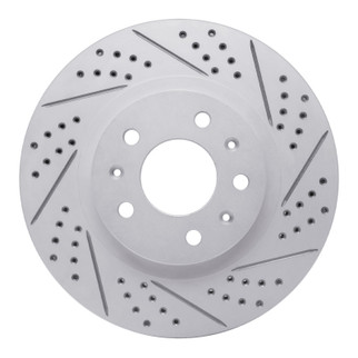 R1 03-07 Cadillac Cts Front Right Drilled & Slotted Geo-Carbon Rotor