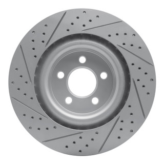 R1 05-23 Chrysler 300 Front Right Drilled & Slotted Geo-Carbon Rotor