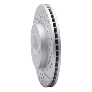R1 03-13 Hyundai Tucson Front Right Drilled & Slotted Geo-Carbon Rotor