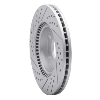 R1 03-13 Hyundai Tucson Front Right Drilled & Slotted Geo-Carbon Rotor