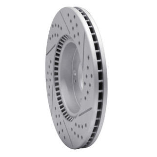 R1 03-13 Hyundai Tucson Front Left Drilled & Slotted Geo-Carbon Rotor