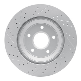 R1 97-09 Cadillac Xlr Left Front Drilled & Slotted Geo-Carbon Rotor
