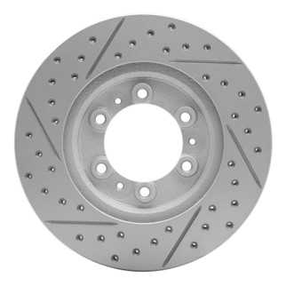R1 92-02 Acura SLX Front Right Drilled & Slotted Geo-Carbon Rotor