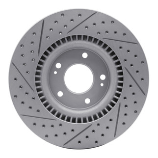 R1 11-25 Hyundai Tucson Front Right Drilled & Slotted Geo-Carbon Rotor