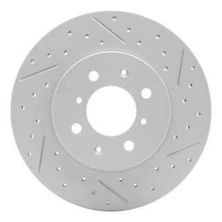 R1 06-12 Dodge Attitude (Mexico) Front Right Drilled & Slotted Geo-Carbon Rotor