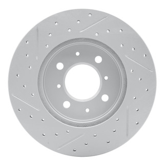 R1 06-12 Dodge Attitude (Mexico) Front Right Drilled & Slotted Geo-Carbon Rotor
