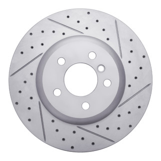R1 13-21 BMW 435i Rear Right Drilled & Slotted Geo-Carbon Rotor
