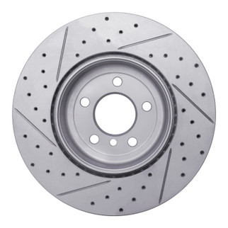 R1 13-21 BMW 435i Rear Right Drilled & Slotted Geo-Carbon Rotor