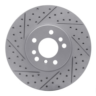 R1 12-20 BMW M240I xDrive Rear Right Drilled & Slotted Geo-Carbon Rotor