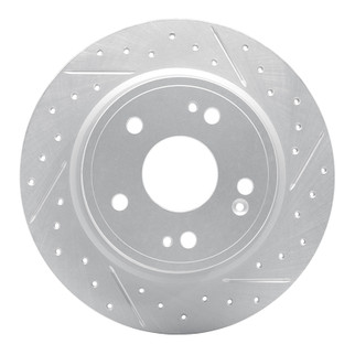 R1 16-25 Honda Hr-V Rear Right Drilled & Slotted Geo-Carbon Rotor