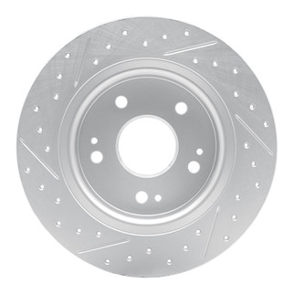 R1 16-25 Honda Hr-V Rear Right Drilled & Slotted Geo-Carbon Rotor