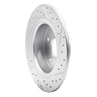 R1 16-25 Honda Hr-V Rear Left Drilled & Slotted Geo-Carbon Rotor