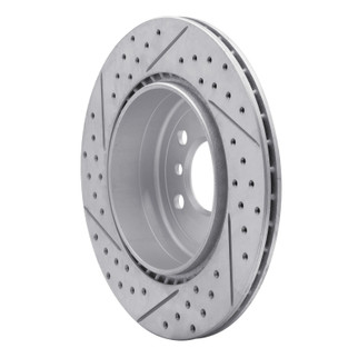 R1 11-16 BMW 535d xDrive Rear Right Drilled & Slotted Geo-Carbon Rotor