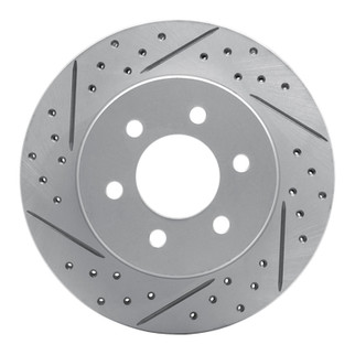 R1 97-02 Dodge Dakota Rwd Front Left Drilled & Slotted Geo-Carbon Rotor