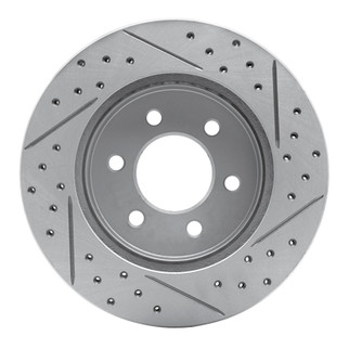 R1 97-02 Dodge Dakota Rwd Front Left Drilled & Slotted Geo-Carbon Rotor