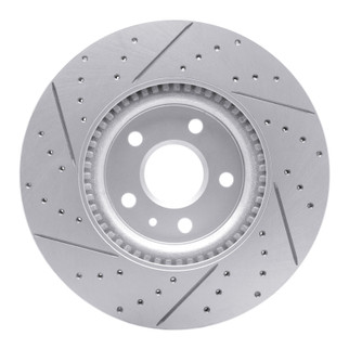 R1 13-19 Buick Regal Front Right Drilled & Slotted Geo-Carbon Rotor