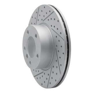 R1 07-21 BMW 228i Front Left Drilled & Slotted Geo-Carbon Rotor