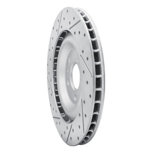 R1 15-18 Porsche Macan Rear Right Drilled & Slotted Geo-Carbon Rotor