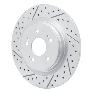 R1 18-26 Honda Odyssey Rear Left Drilled & Slotted Geo-Carbon Rotor