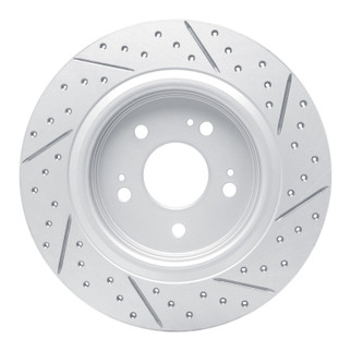R1 18-26 Honda Odyssey Rear Left Drilled & Slotted Geo-Carbon Rotor
