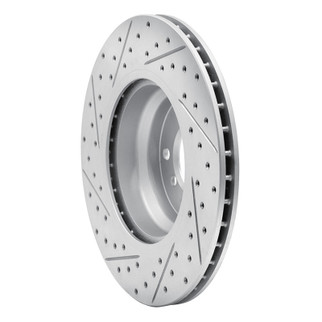 R1 06-12 BMW 330xi Front Right Drilled & Slotted Geo-Carbon Rotor