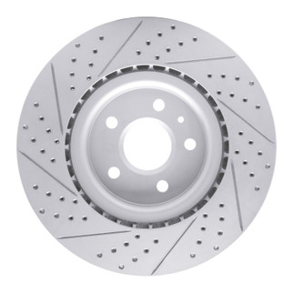 R1 09-17 Buick Regal Front Right Drilled & Slotted Geo-Carbon Rotor