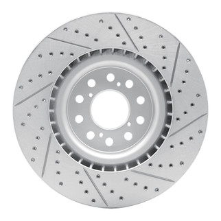 R1 17-26 Acura Integra Front Left Drilled & Slotted Geo-Carbon Rotor