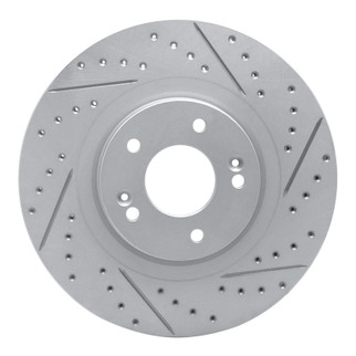 R1 15-20 Kia Sorento Front Right Drilled & Slotted Geo-Carbon Rotor