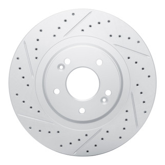 R1 15-20 Kia Sorento Front Left Drilled & Slotted Geo-Carbon Rotor